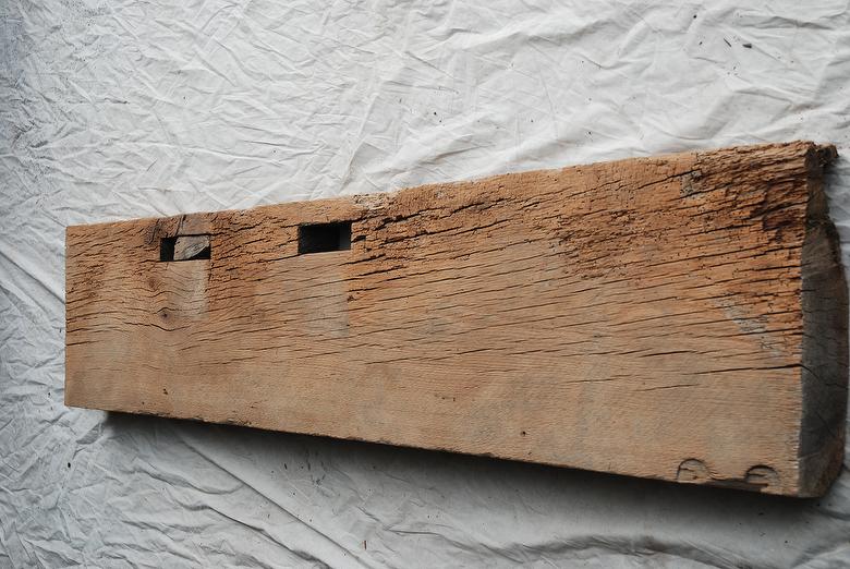 Weathered Beech Mantel--note the very rustic patches