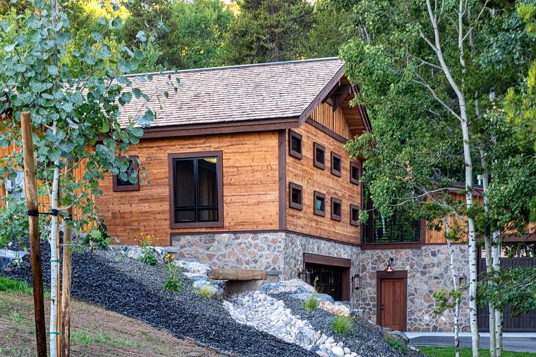 ThermalAged Medium Brown Shiplap Siding, Board-and-Bat Siding, and T&G Soffit