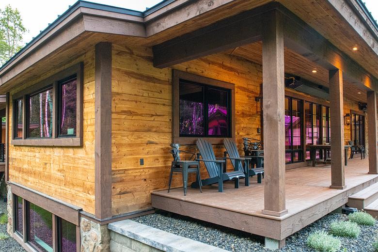 ThermalAged Medium Brown Shiplap Siding and T&G Soffit