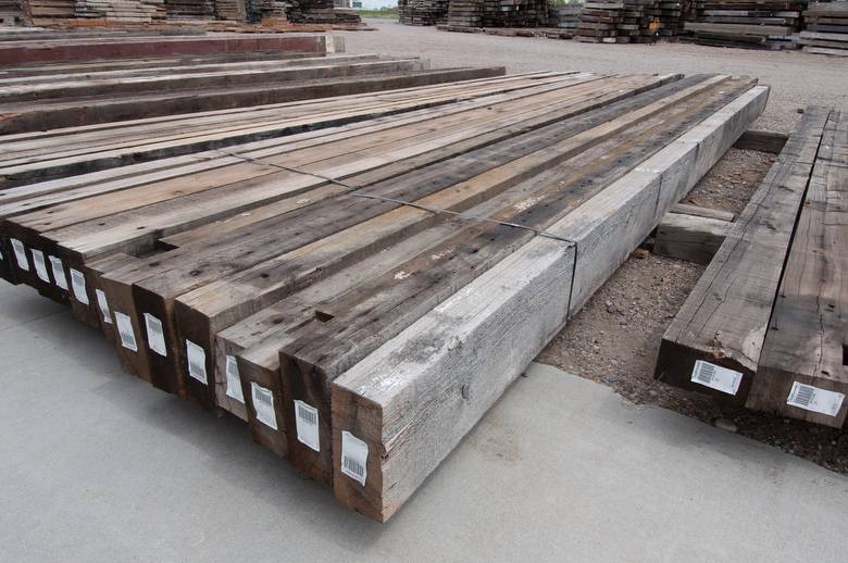 bc# 101152 - 6x14 x 31' DF Weathered Timbers - 217.00 bf