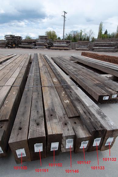 bc# 101152 - 6x14 x 31' DF Weathered Timbers - 217.00 bf