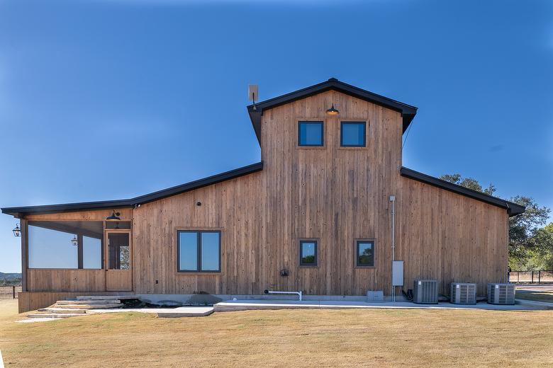 ThermalAged Medium Brown Shiplap Siding and Lumber (Window Trim)
