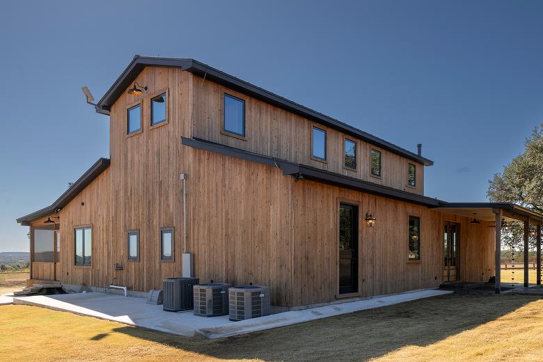 ThermalAged Medium Brown Shiplap Siding and Lumber (Window Trim)