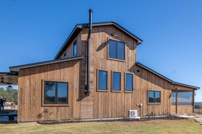 ThermalAged Medium Brown Shiplap Siding and Lumber (Window Trim)