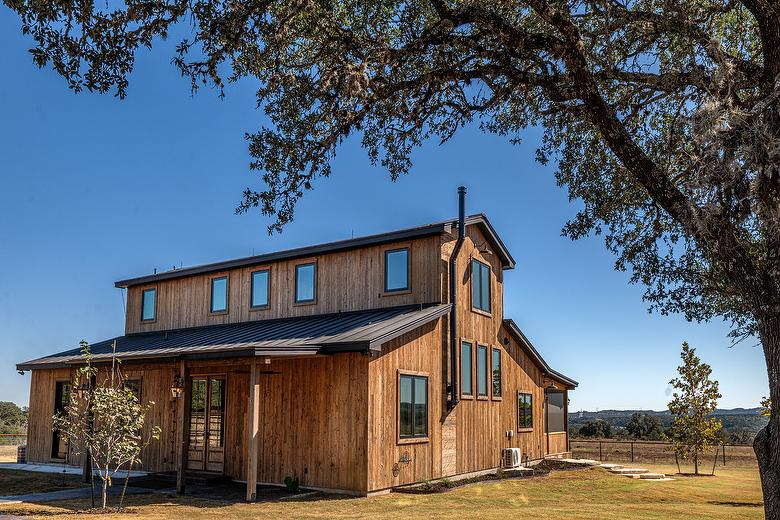 ThermalAged Medium Brown Shiplap Siding and Lumber (Window Trim)
