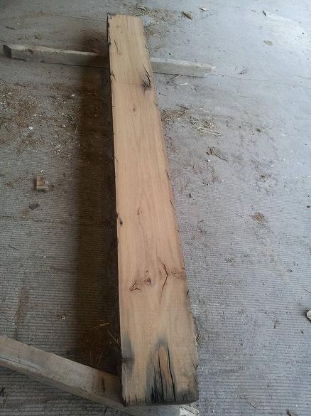 3 1/4 x 11 1/2 x 9' Oak Resawn Timber (1 Edge Left Weathered to provide max width)