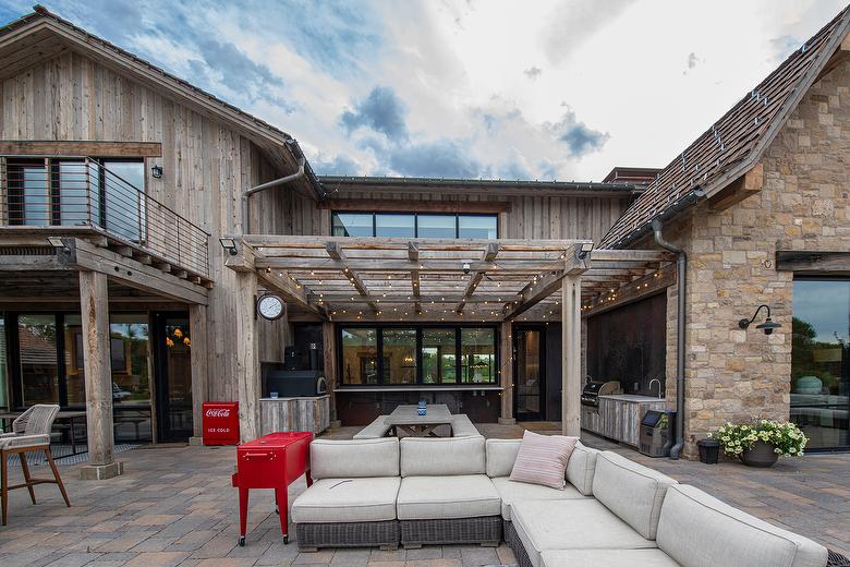 NatureAged Gray Shiplap and Board-and-Bat Siding and WeatheredBlend Timbers