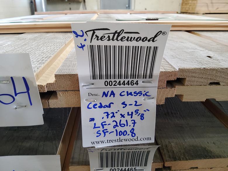 bc# 244464 - .72" x 4.625" NatureAged Gray Cedar Shiplap[Classic] - 100.59 sf - L = 2-16' - Photo #314762