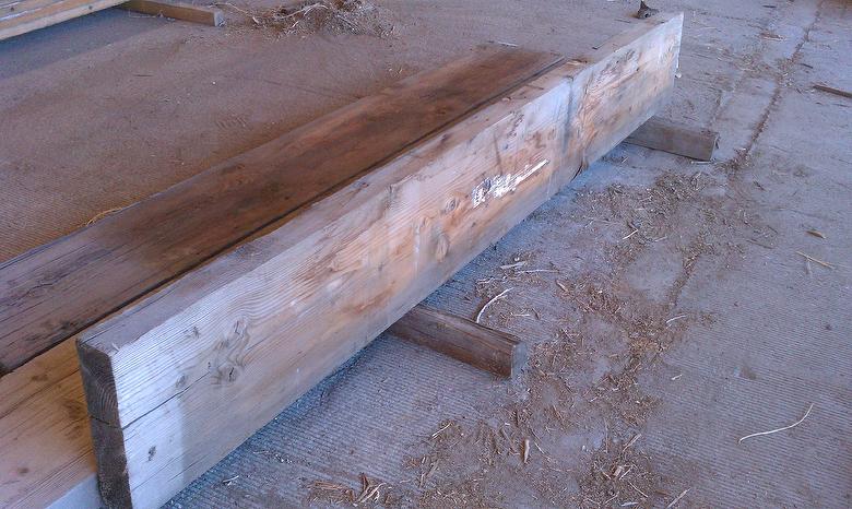 Reclaimed Douglas Fir Weathered Mantel