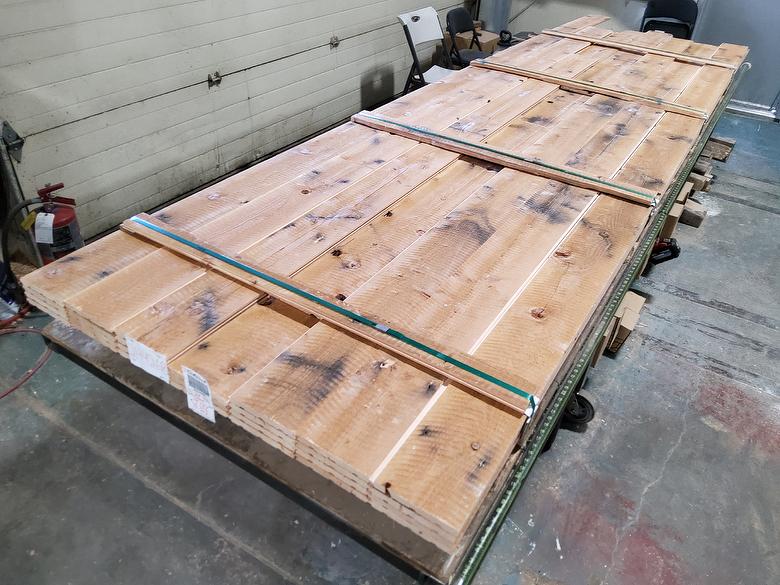 HarborAged Brown T&G Lumber (with Metal Staining)
