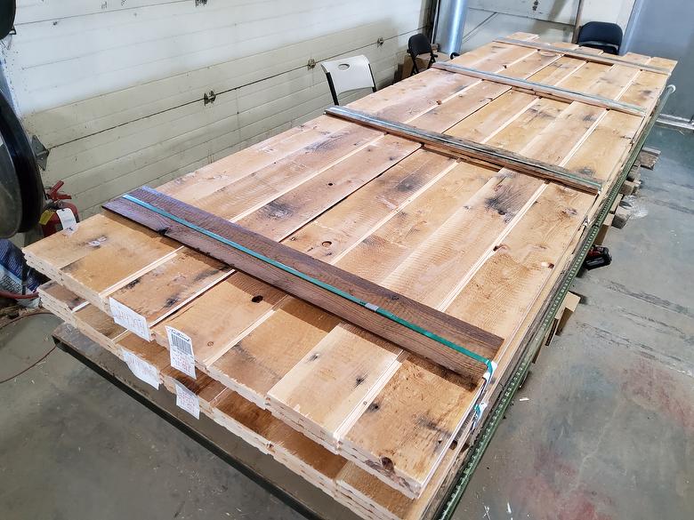 HarborAged Brown Shiplap Lumber (with Metal Staining)