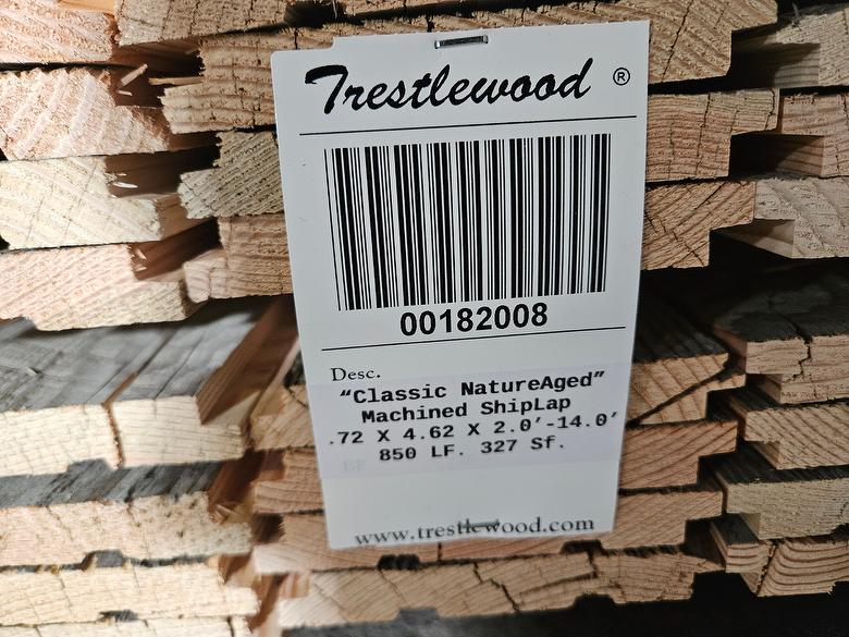 bc# 182008 - .72" x 4.625" NatureAged Gray Shiplap Lumber[Classic] - 327.00 sf - 2' to 14' - Photo #321545
