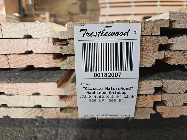 bc# 182007 - .72" x 4.625" NatureAged Gray Shiplap Lumber[Classic] - 203.00 sf - 2' to 12' - Photo #321548