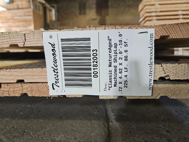 bc# 182003 - .72" x 4.625" NatureAged Gray Shiplap Lumber[Classic] - 86.80 sf - 2' to 10' - Photo #321551