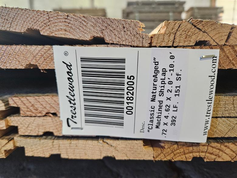 bc# 182005 - .72" x 4.625" NatureAged Gray Shiplap Lumber[Classic] - 151.00 sf - 2' to 10' - Photo #321557