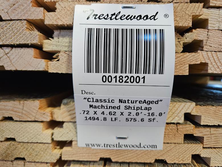 bc# 182001 - .72" x 4.625" NatureAged Gray Shiplap Lumber[Classic] - 575.60 sf - 2' to 16' - Photo #321610
