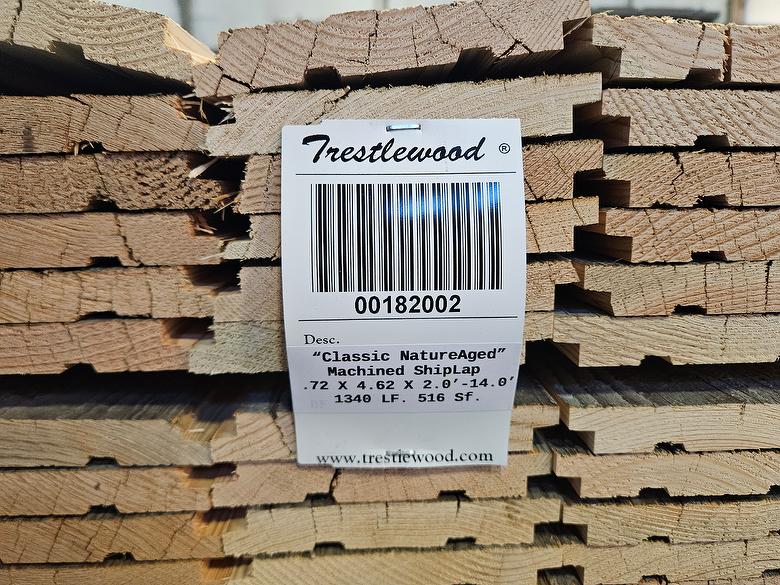 bc# 182002 - .72" x 4.625" NatureAged Gray Shiplap Lumber[Classic] - 516.00 sf - 2' to 14' - Photo #321613