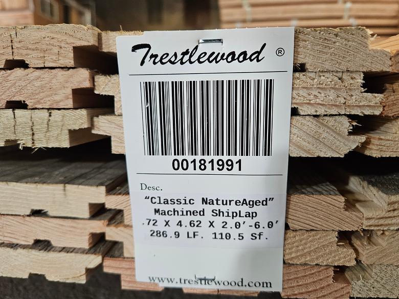 bc# 181991 - .72" x 4.625" NatureAged Gray Shiplap Lumber[Classic] - 110.50 sf - 2' to 6' - Photo #321683