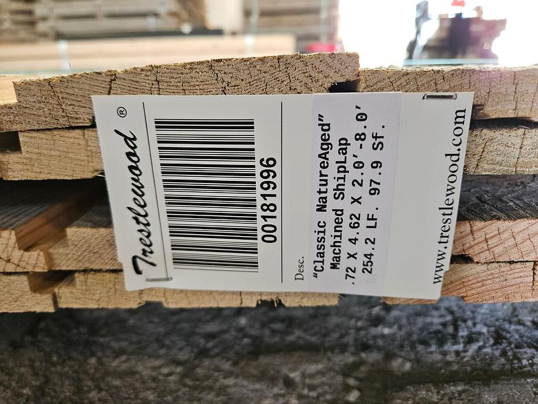 bc# 181996 - .72" x 4.625" NatureAged Gray Shiplap Lumber[Classic] - 97.90 sf - 2' to 8' - Photo #321690
