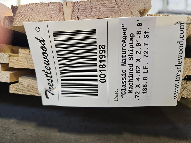 bc# 181998 - .72" x 4.625" NatureAged Gray Shiplap Lumber[Classic] - 72.70 sf - 2' to 8' - Photo #321705