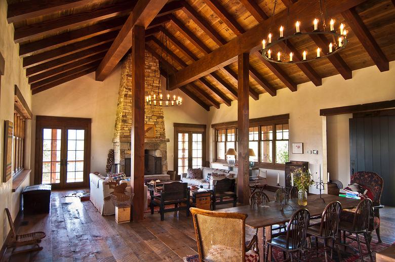 2 x 11 Brown Barnwood Ceiling + NatureAged Oak (Original Face) Flooring