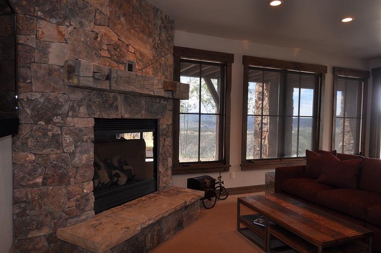 Antique Barnwood Original Face T&G Flooring, TWII Weathered Timbers & Lumber, Hand-Hewn Timbers & Fireplace Mantel - Park City, Utah