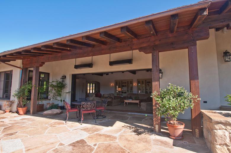 Douglas Fir Rustic Resawn Timbers and Ceiling - Santa Barbara, California