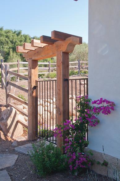 Douglas Fir Rustic Resawn Timbers and Ceiling - Santa Barbara, California