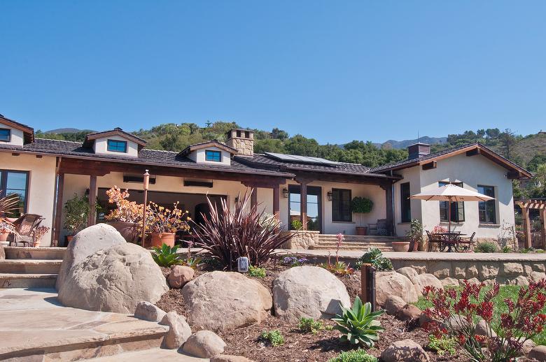 Douglas Fir Rustic Resawn Timbers and Ceiling - Santa Barbara, California