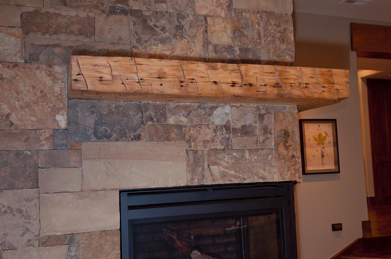 Hand-Hewn Mantel