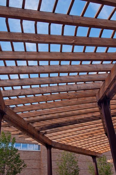 Canopy on BYU-Idaho Campus - Trestlewood II Reclaimed Timbers and Lumber - Rexburg, Idaho