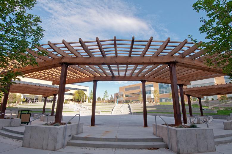 Canopy on BYU-Idaho Campus - Trestlewood II Reclaimed Timbers and Lumber - Rexburg, Idaho