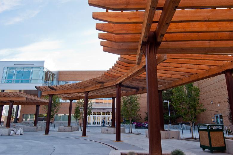 Canopy on BYU-Idaho Campus - Trestlewood II Reclaimed Timbers and Lumber - Rexburg, Idaho