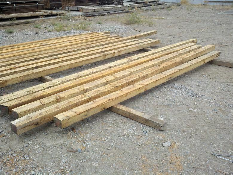 4 x 6 x 6' to 20' Weathered Timbers (Cut on One Face)