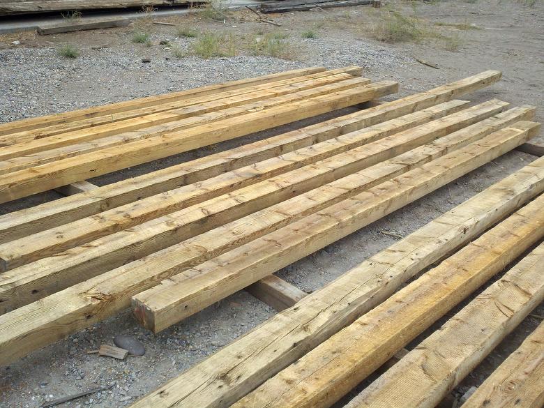 4 x 6 x 6' to 20' Weathered Timbers (Cut on One Face)