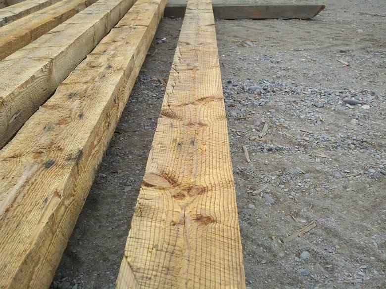 4 x 6 x 6' to 20' Weathered Timbers (Cut on One Face)