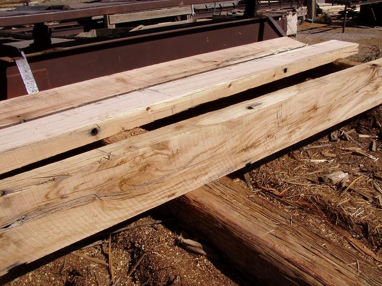 RubyOak and RubyHardwood Resawn Timbers (note bolt holes)