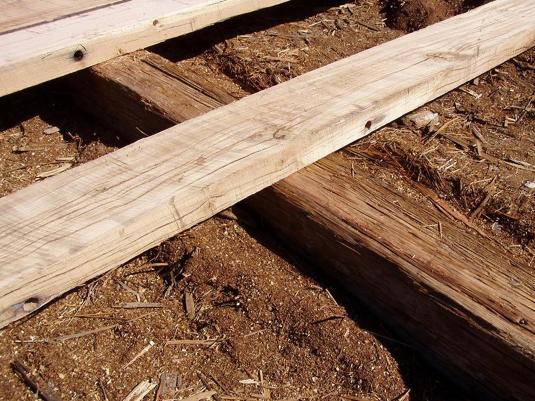 RubyOak and RubyHardwood Resawn Timbers (note bolt holes)