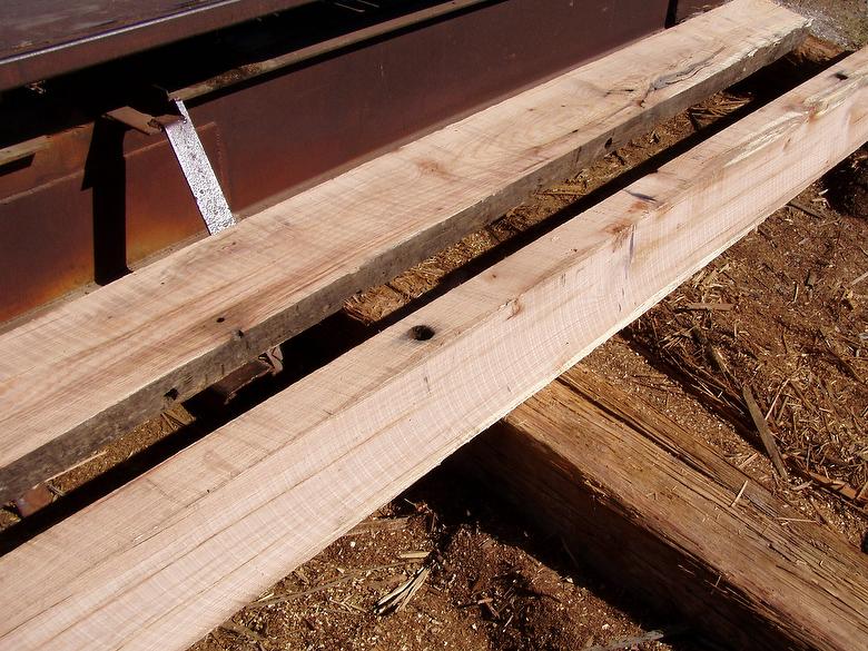 RubyOak and RubyHardwood Resawn Timbers (note bolt holes)