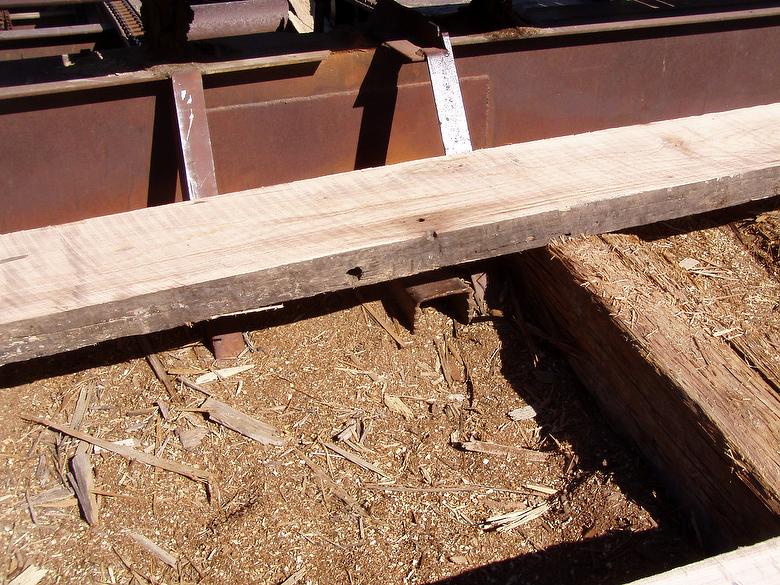 RubyOak and RubyHardwood Resawn Timbers (note bolt holes)