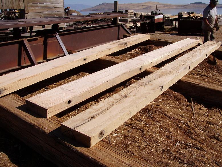 RubyOak and RubyHardwood Resawn Timbers (note bolt holes)