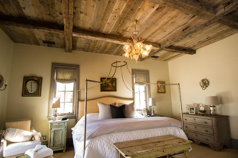 Hand-Hewn Timbers, NatureAged Barnwood Ceiling - Utah