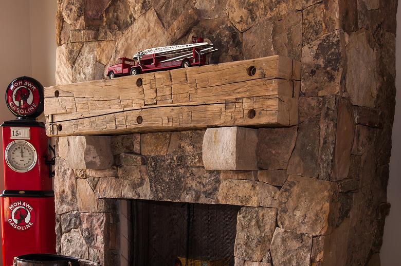 Hand-Hewn Mantel