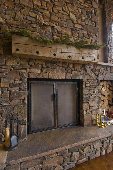 Hand-Hewn Mantel