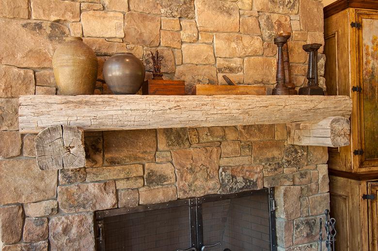 Hand-Hewn Mantel