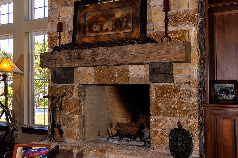 Hand-Hewn Mantel