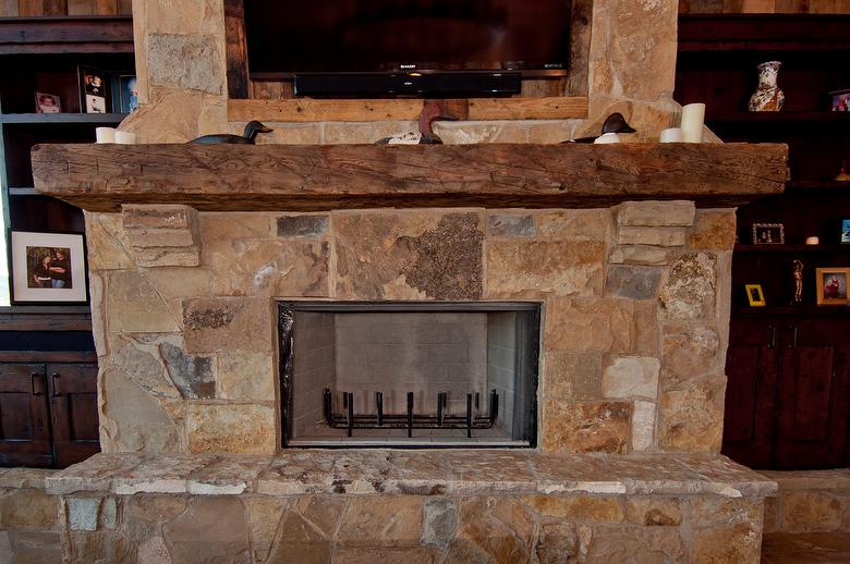 Hand-Hewn Mantel