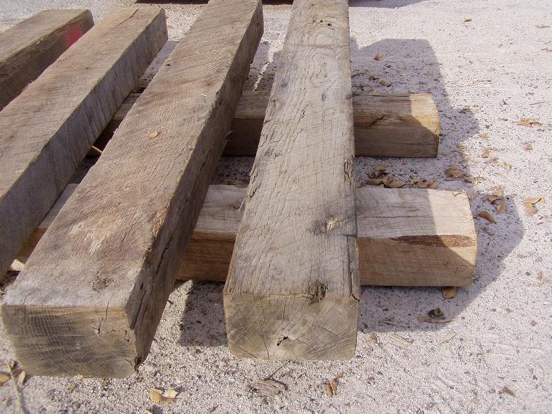 Weathered Oak Timbers:  4x6 x 4' Blocks (sorted for fuller dimension and minimal checking)