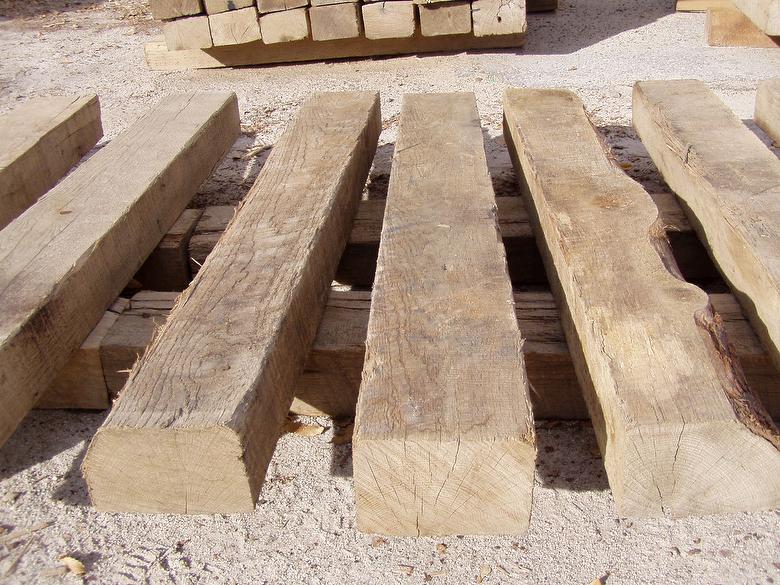 Weathered Oak Timbers:  4x6 x 4' Blocks (sorted for fuller dimension and minimal checking)