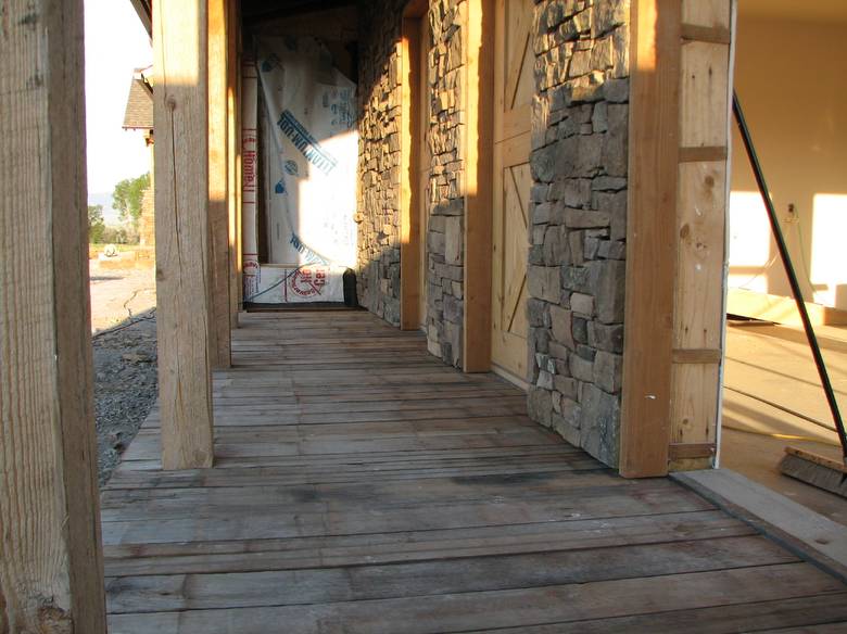 Cypress Picklewood Deck and TWII Posts / Note the as-is weathered face on the decking